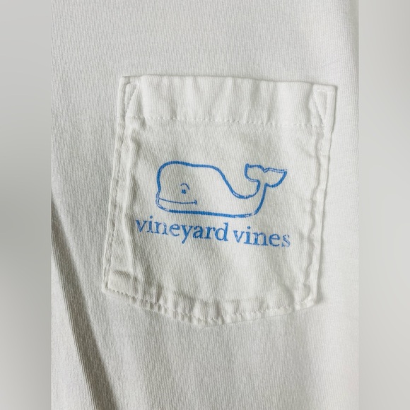 Vineyard Vines Men's Cream Short Sleeve L Tee - Picture 4 of 9
